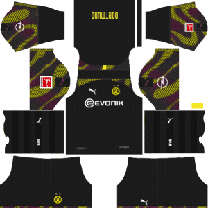 Dream League Soccer DLS 512×512 Borussia Dortmund GoalKeeper Away Kits