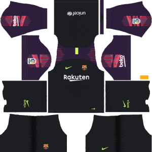 Dream League Soccer DLS 512×512 Barcelona Kits GoalKeeper Home Kits 