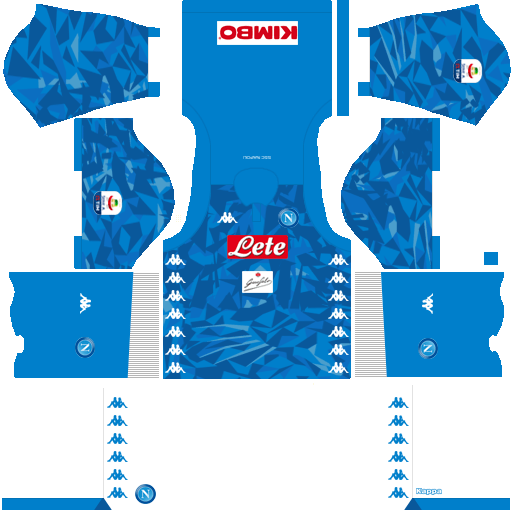S.S.C Napoli (2024) Dream League Soccer Kits & Logo