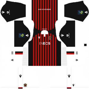 Kit OGC Nice 2022 Dream League Soccer