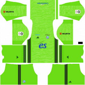 Dream League Soccer DLS 512×512 RC Strasbourg Alsace GoalKeeper Home Kits