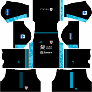 Dream League Soccer DLS 512×512 Cagliari Calcio GoalKeeper Home Kits