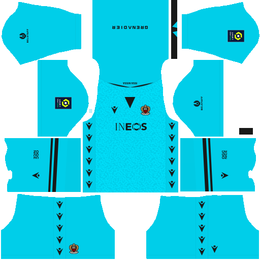 OGC Nice DLS Kits (2024) Dream League Soccer Kits & Logo