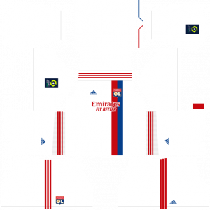 Dream League Soccer DLS 512×512 Olympique Lyonnais Home Kits